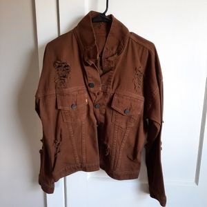 Golden Denim Jacket in Tan